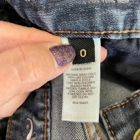 Express Jeans Blue Crop Jean Leggings Size 0 - Picture 9 of 15